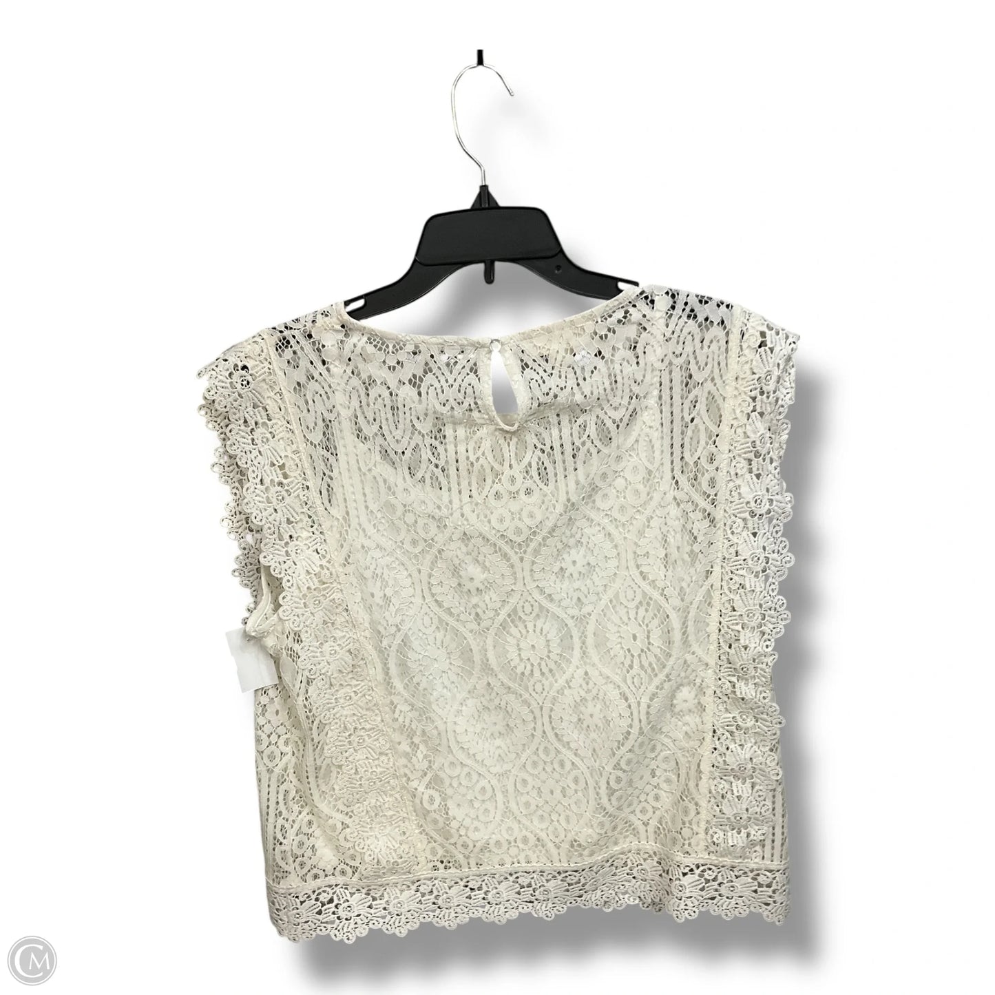Top Sleeveless By Emaline In White, Size: Lp