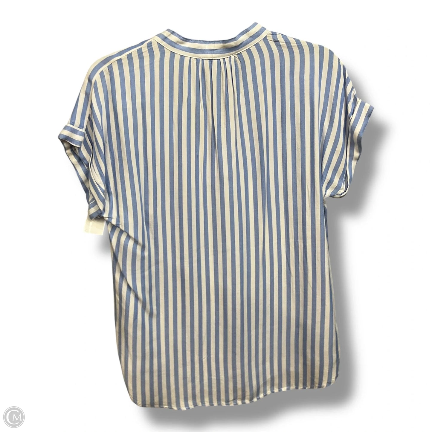 Top Short Sleeve By Workshop In Striped Pattern, Size: S