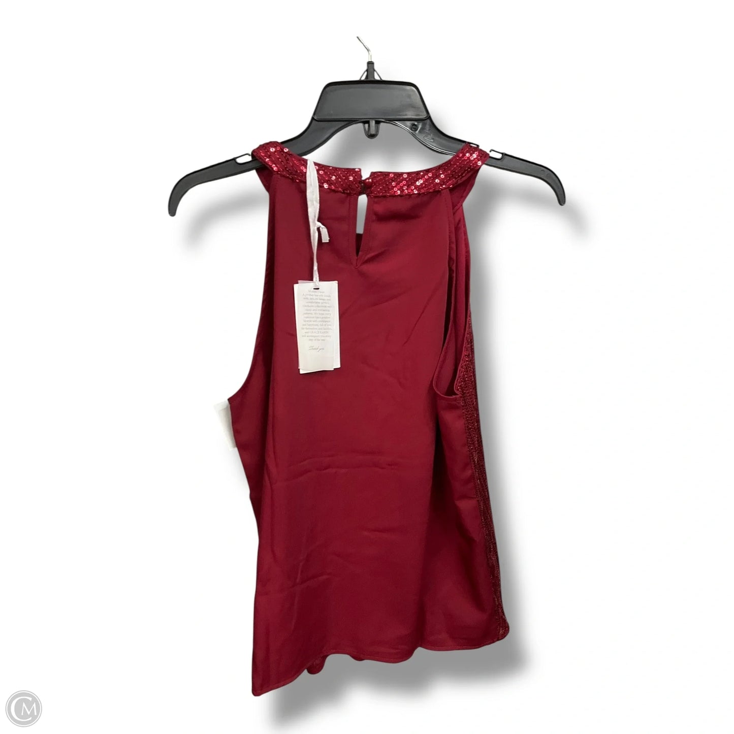 Top Sleeveless By Grace Karin In Red, Size: L