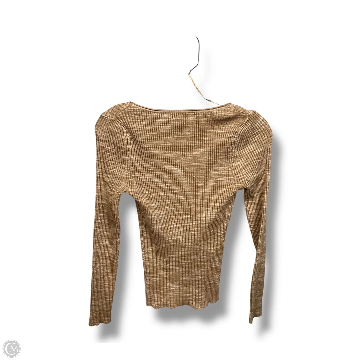 Top Long Sleeve By Banana Republic In Tan, Size: S