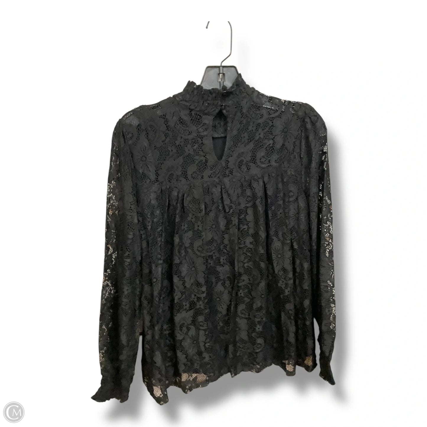 Top Long Sleeve By Cable And Gauge In Black, Size: M