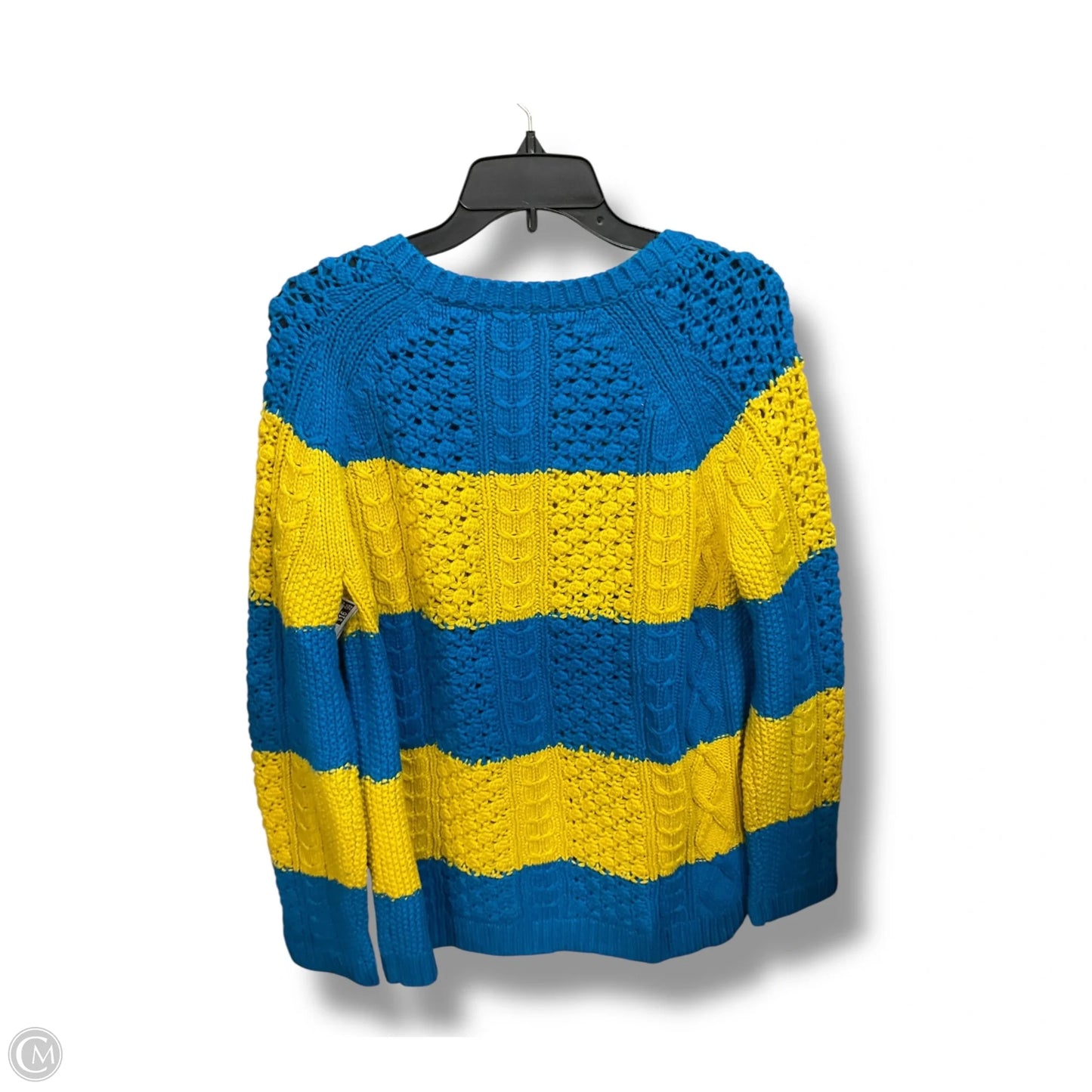 Cardigan By J. Crew In Blue & Yellow, Size: M