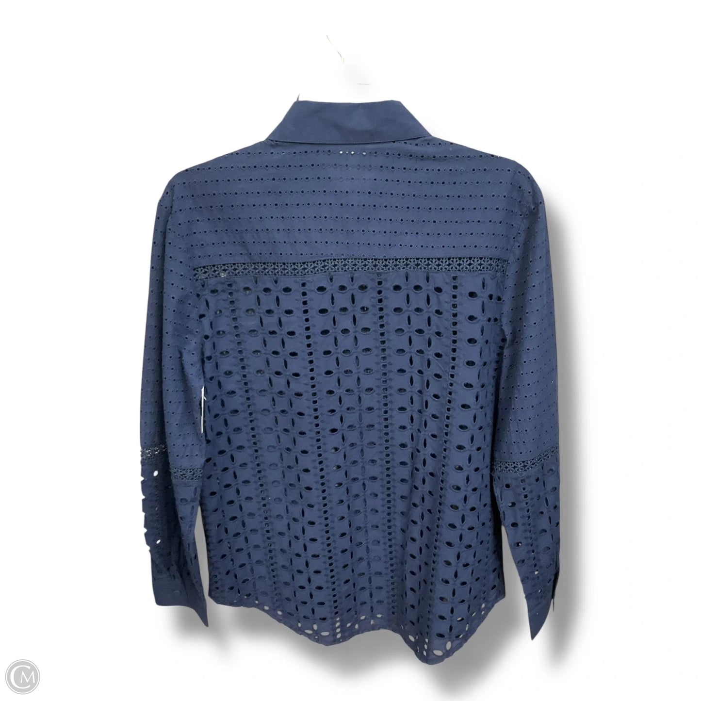 Blouse Long Sleeve By Adiva In Blue, Size: M