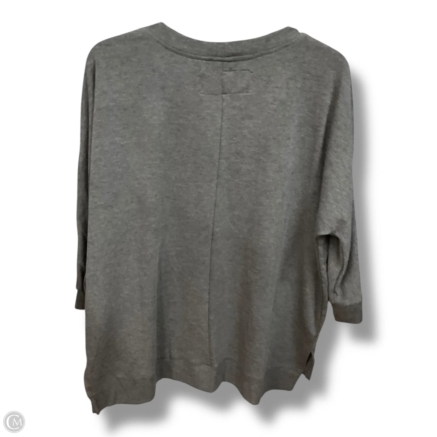 Top 3/4 Sleeve By Sweater Project In Grey, Size: 1x