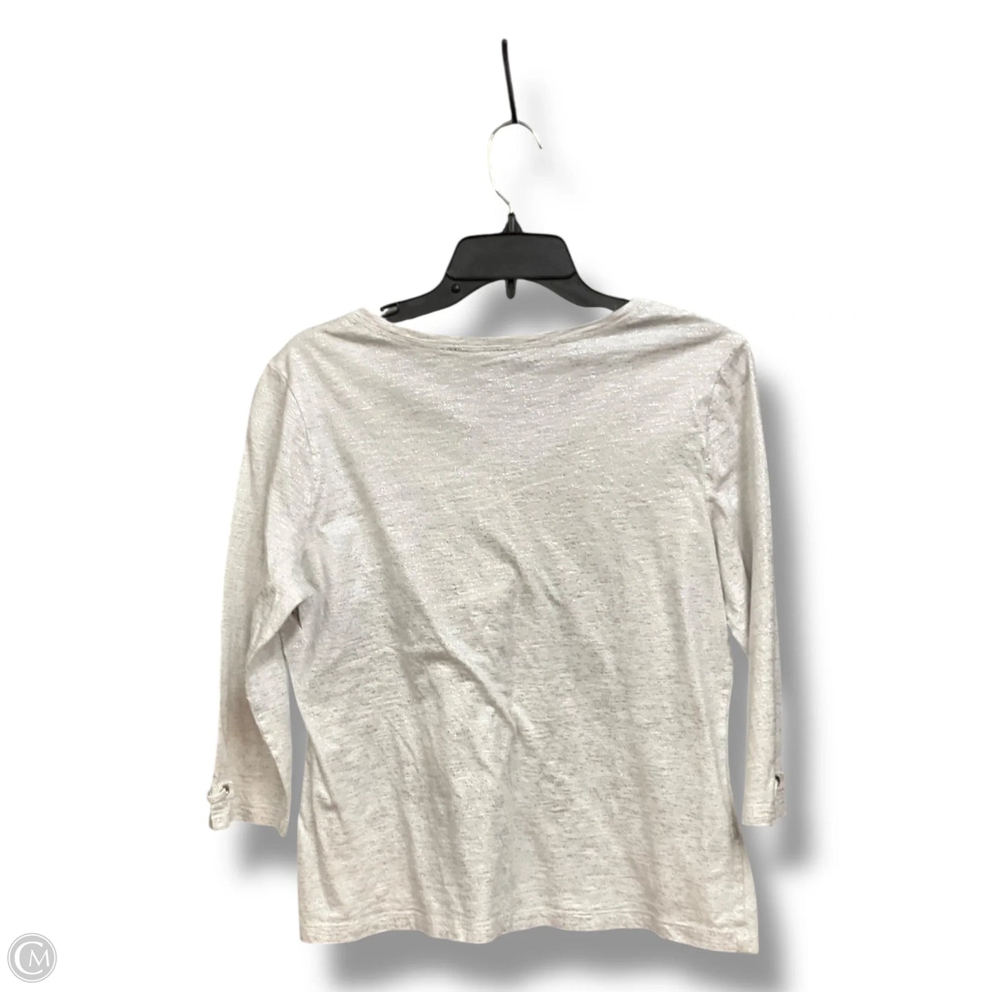 Top 3/4 Sleeve By Chicos In Grey, Size: M