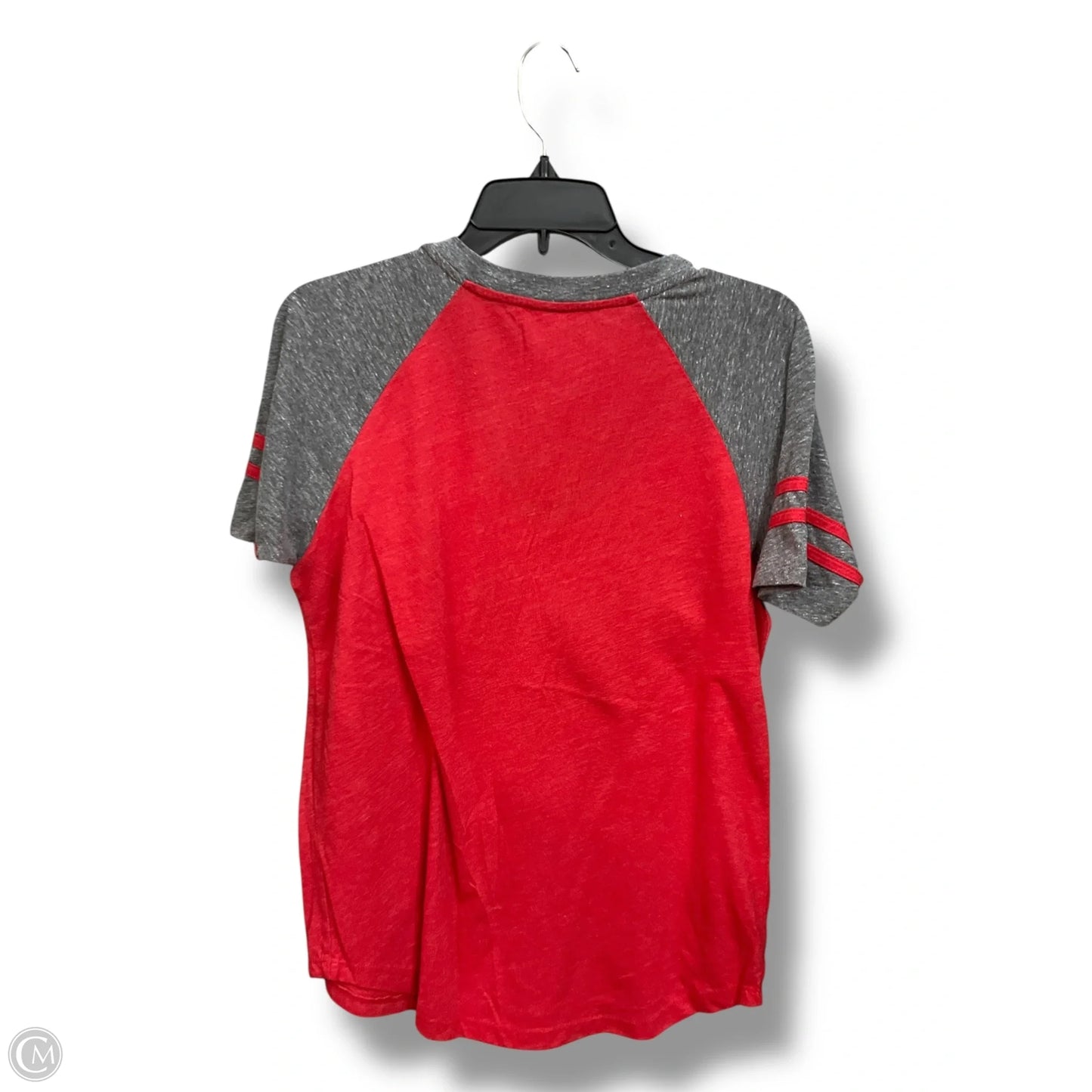 Top Short Sleeve By Homage In Grey & Red, Size: M