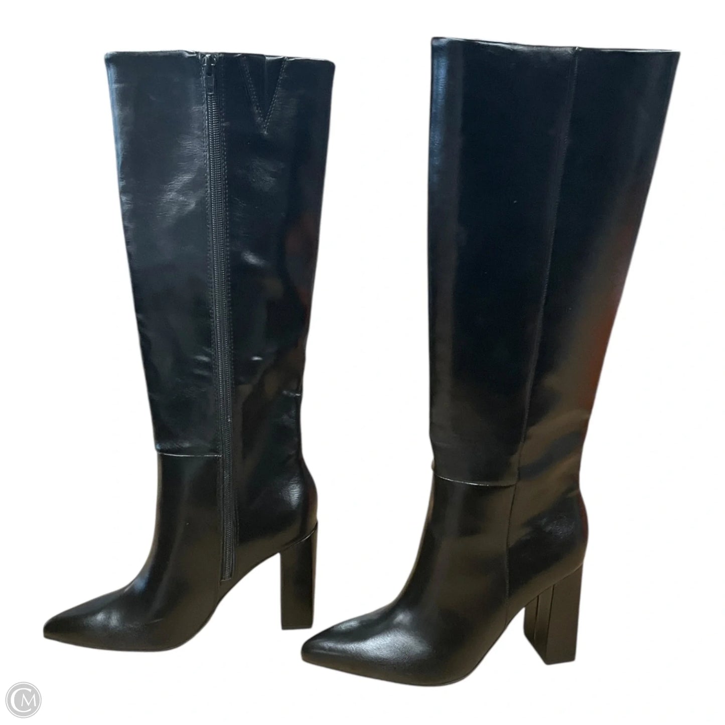 Boots Knee Heels By Scoop In Black, Size: 7