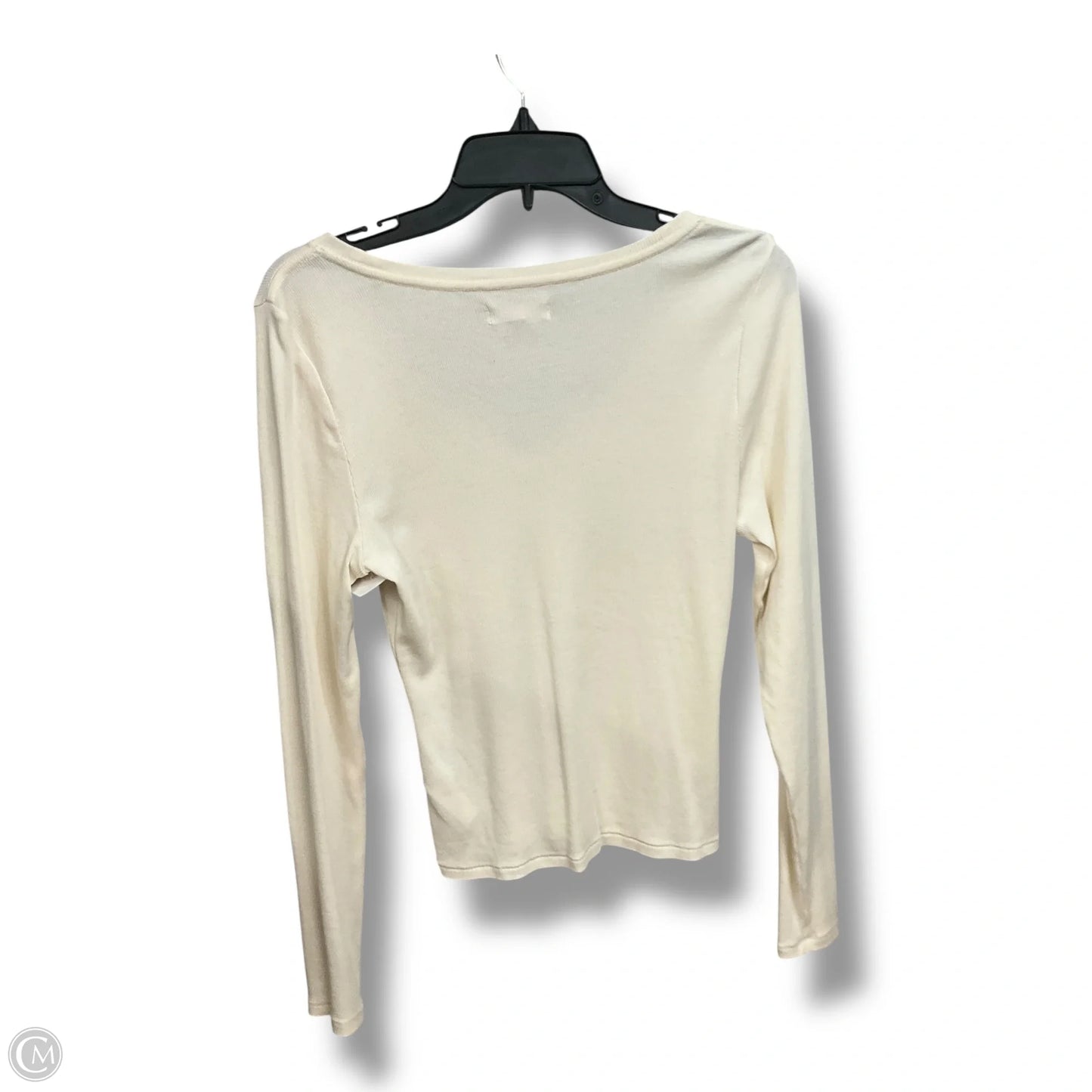 Top Long Sleeve By Madewell In White, Size: L