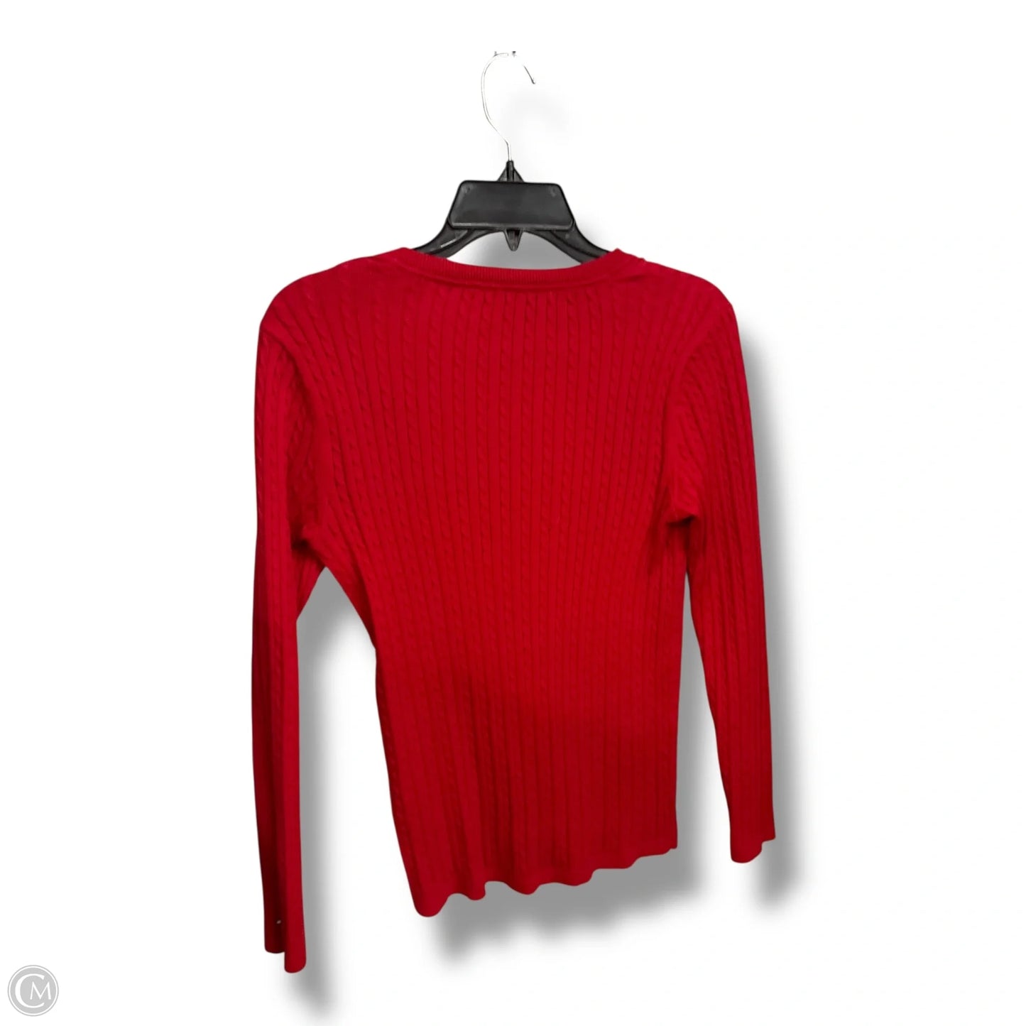 Top Long Sleeve By Tommy Hilfiger In Red, Size: M