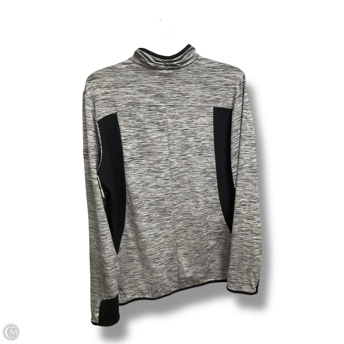 Athletic Jacket By Adidas In Black & Grey, Size: L