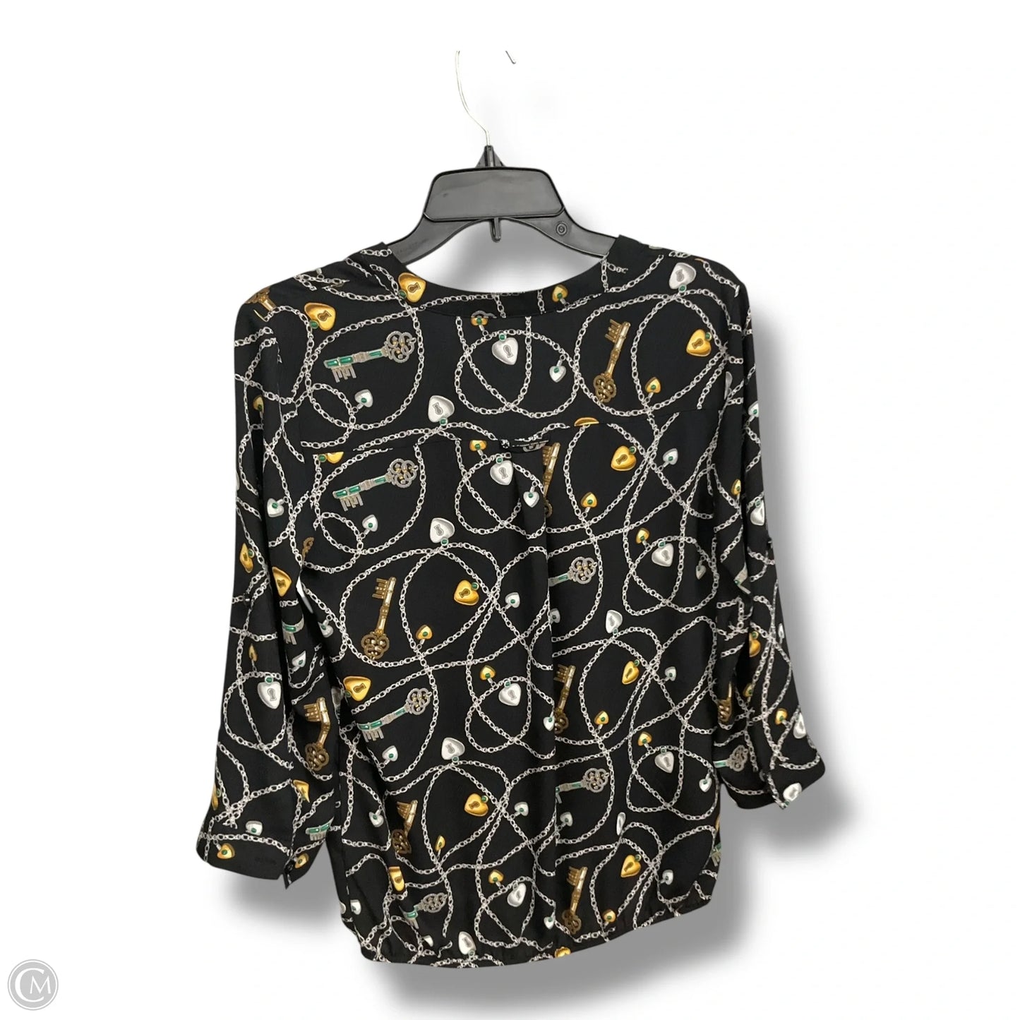 Blouse Long Sleeve By New York And Co In Black, Size: Xs