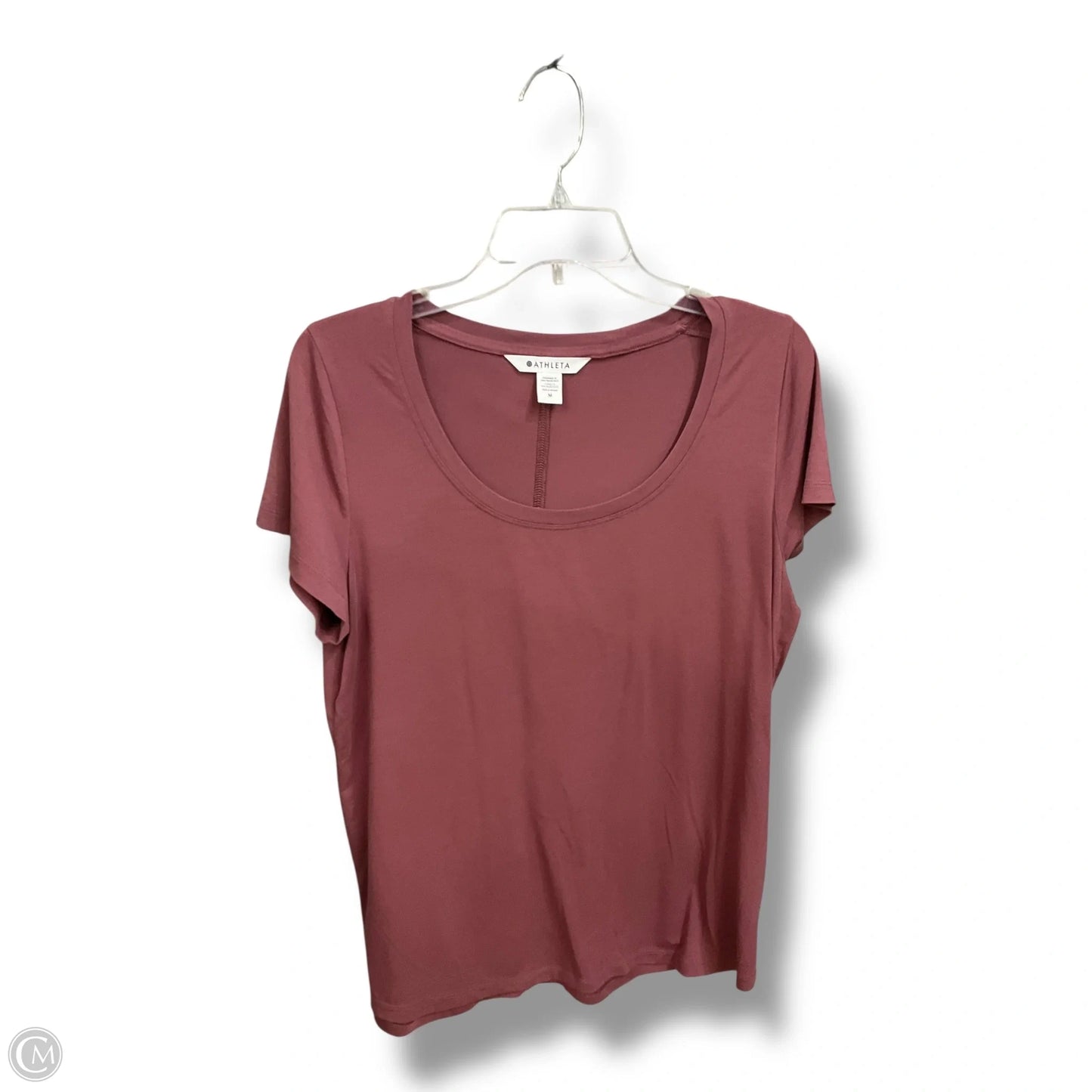 Athletic Top Short Sleeve By Athleta In Maroon, Size: M