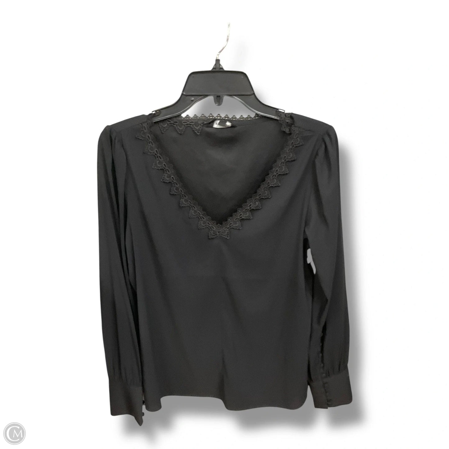 Blouse Long Sleeve By Express In Black, Size: S