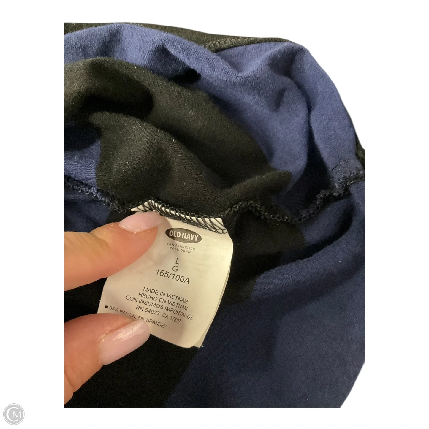 Dress Casual Maxi By Old Navy In Black & Blue, Size: L