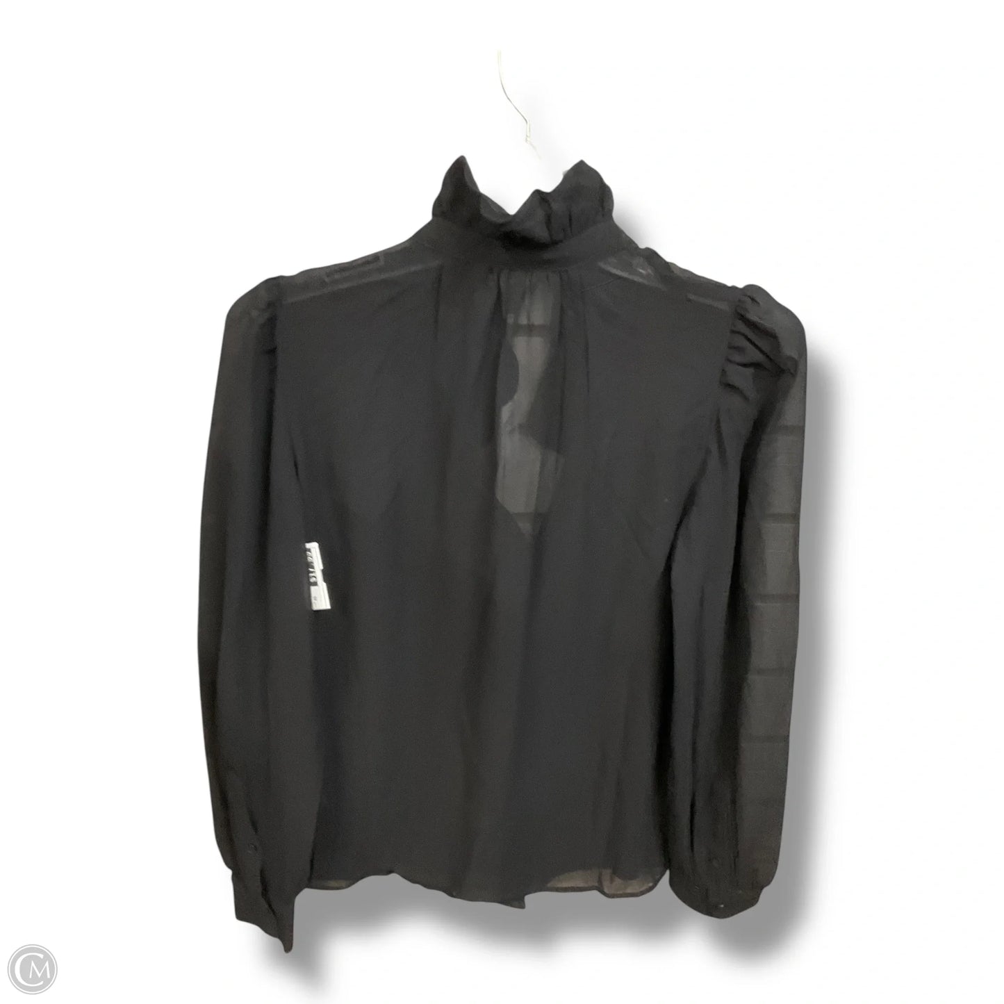 Blouse Long Sleeve By Banana Republic In Black, Size: Xs