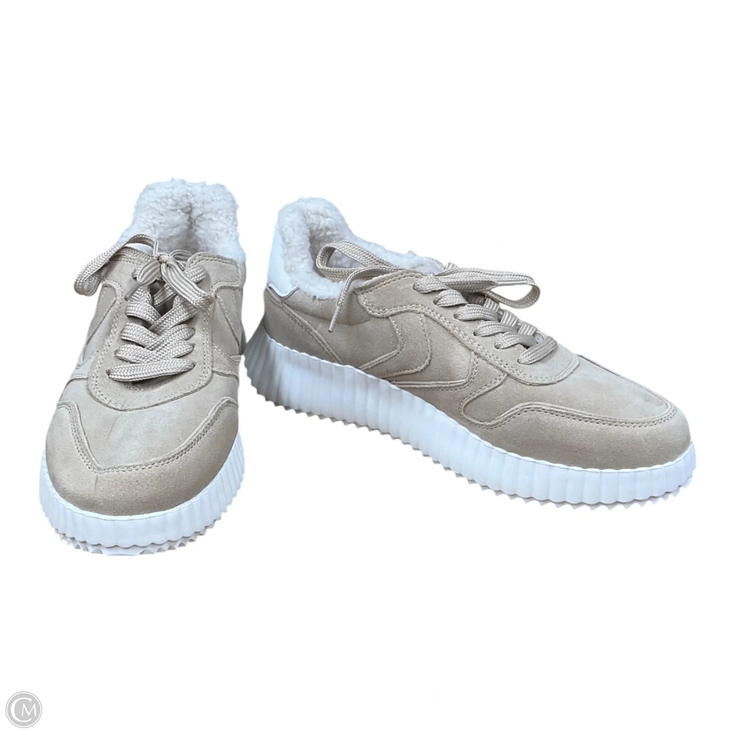 Shoes Sneakers By Steve Madden In Tan & White, Size: 7.5