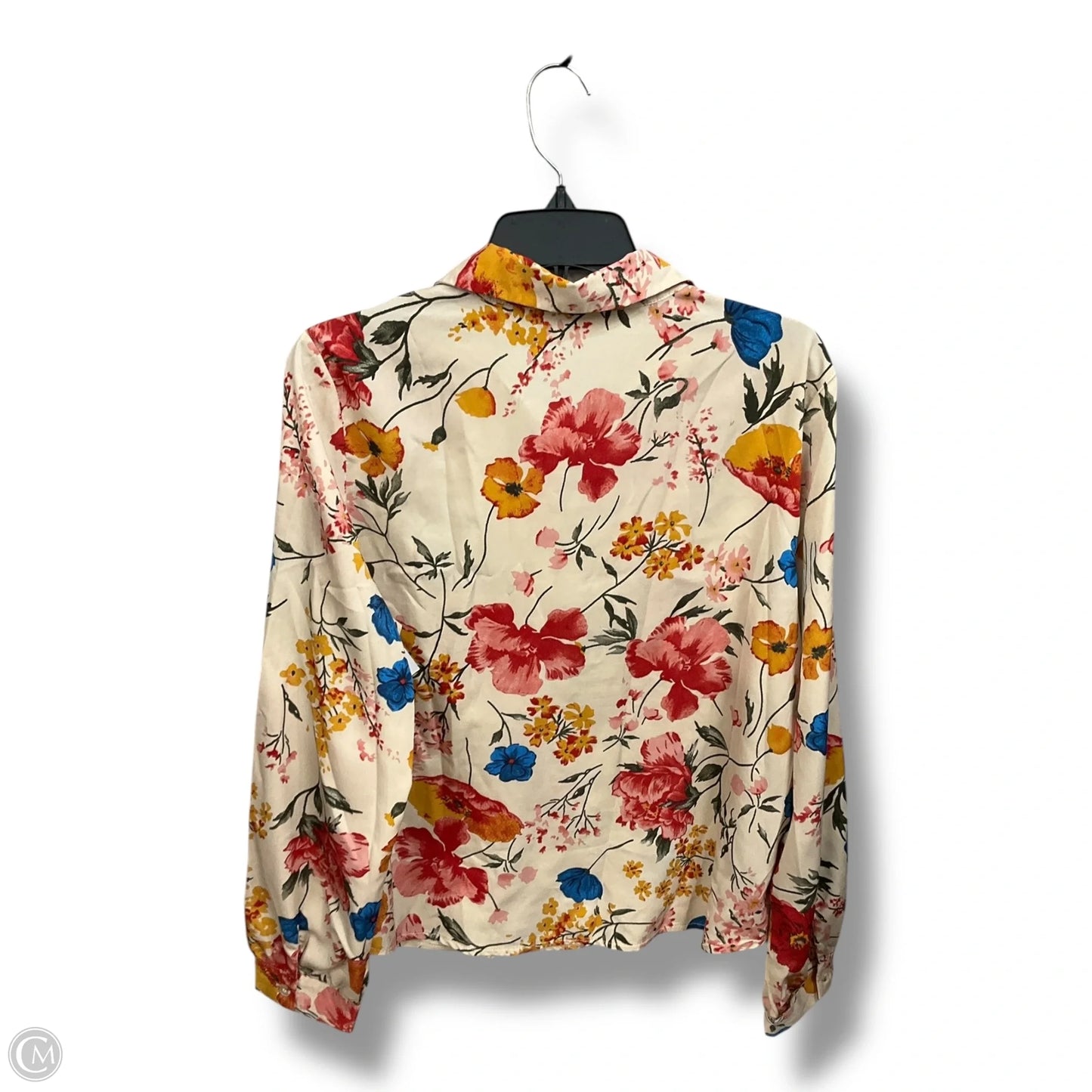 Blouse Long Sleeve By Cmf In Floral Print, Size: L
