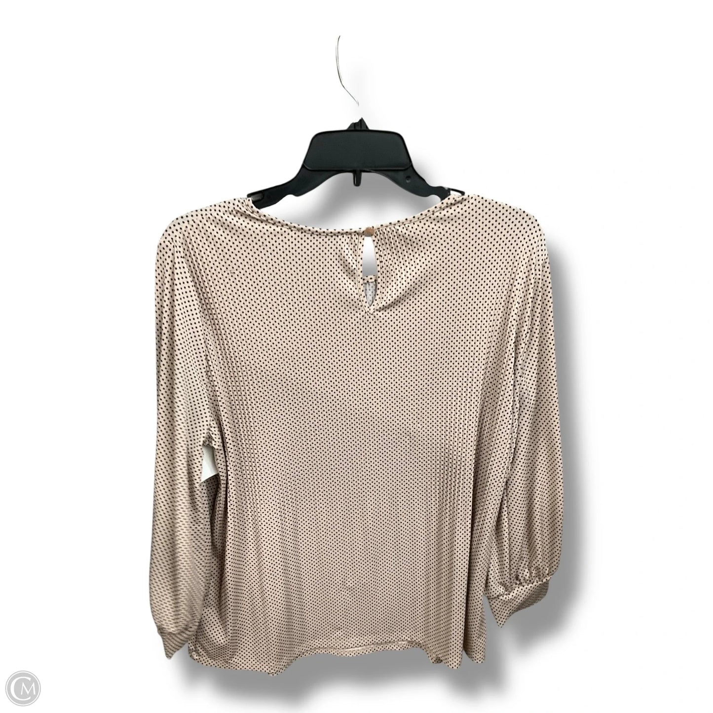 Top 3/4 Sleeve By Adrianna Papell In Polkadot Pattern, Size: M