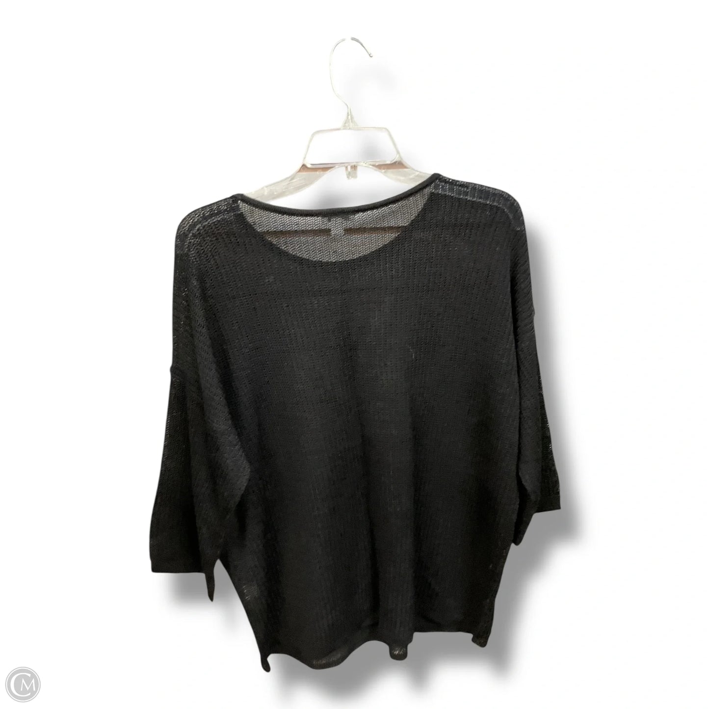 Top 3/4 Sleeve By J. Jill In Black, Size: L
