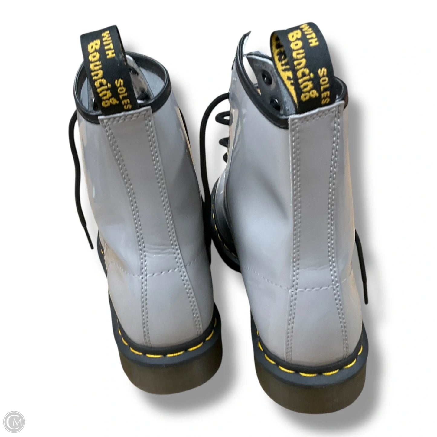 Boots Ankle Flats By Dr Martens In Grey, Size: 9