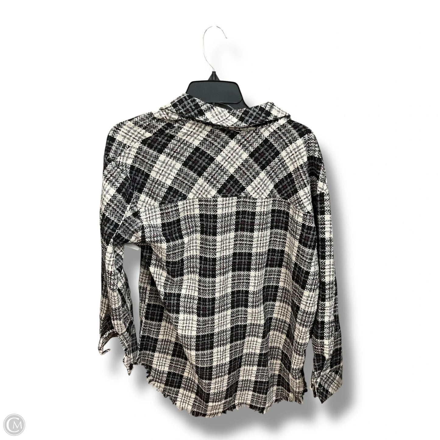 Blouse Long Sleeve By Clothes Mentor In Grey, Size: L