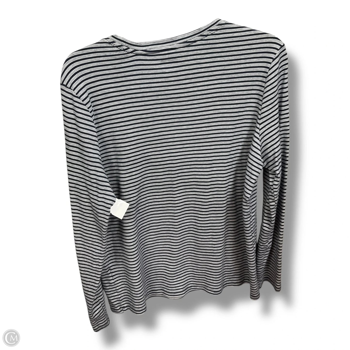 Top Long Sleeve Basic By Basic Editions In Striped Pattern, Size: L