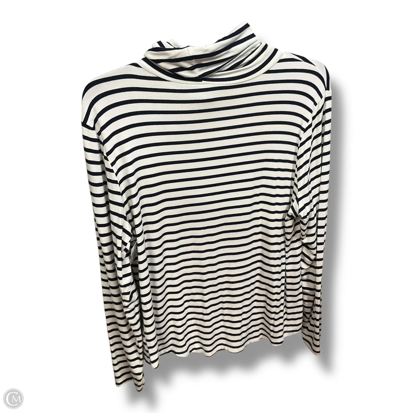 Top Long Sleeve Basic By Dip In Striped Pattern, Size: L