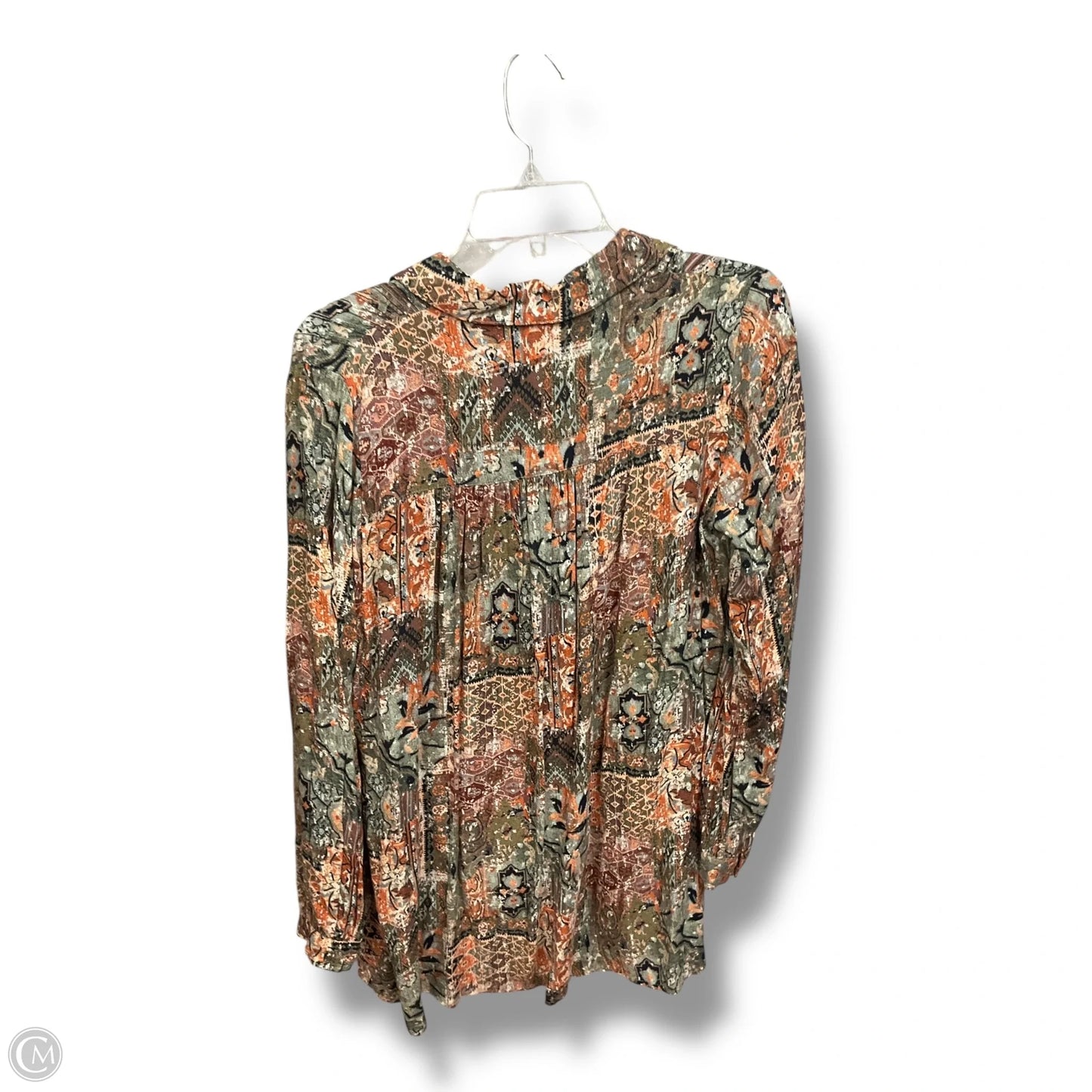 Blouse Long Sleeve By Jane And Delancey In Multi-colored, Size: M