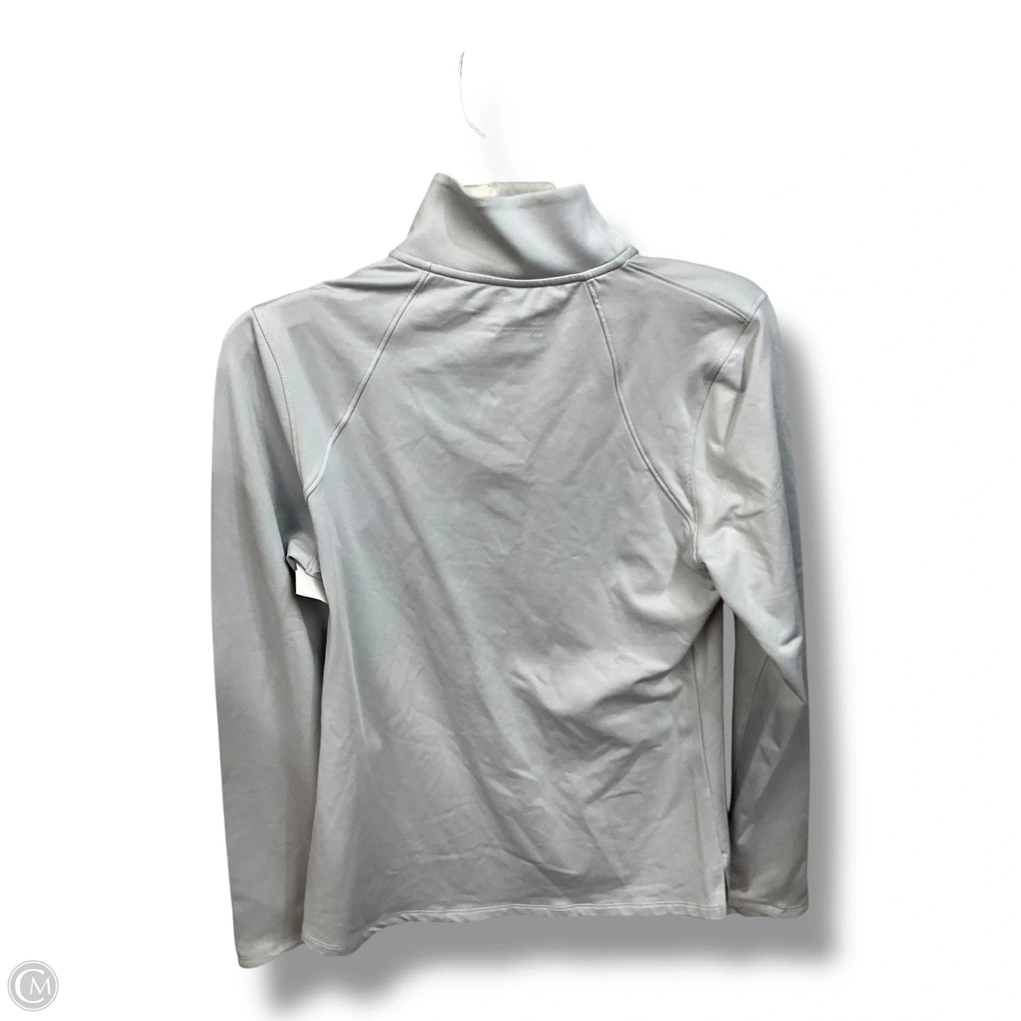 Athletic Top Long Sleeve Collar By Under Armour In Grey, Size: M