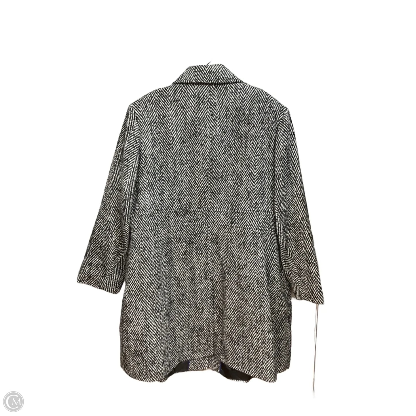 Coat Wool By Larry Levine In Black & White, Size: 3x
