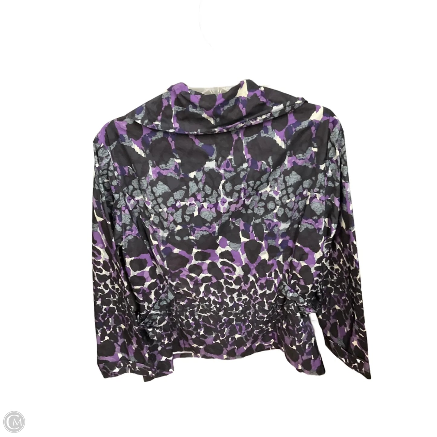Jacket Windbreaker By Chicos In Animal Print, Size: Xl