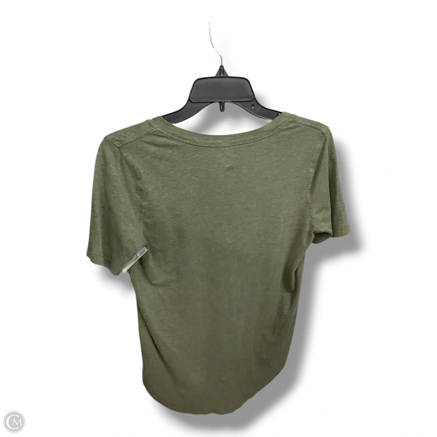 Athletic Top Short Sleeve By Lululemon In Green, Size: M