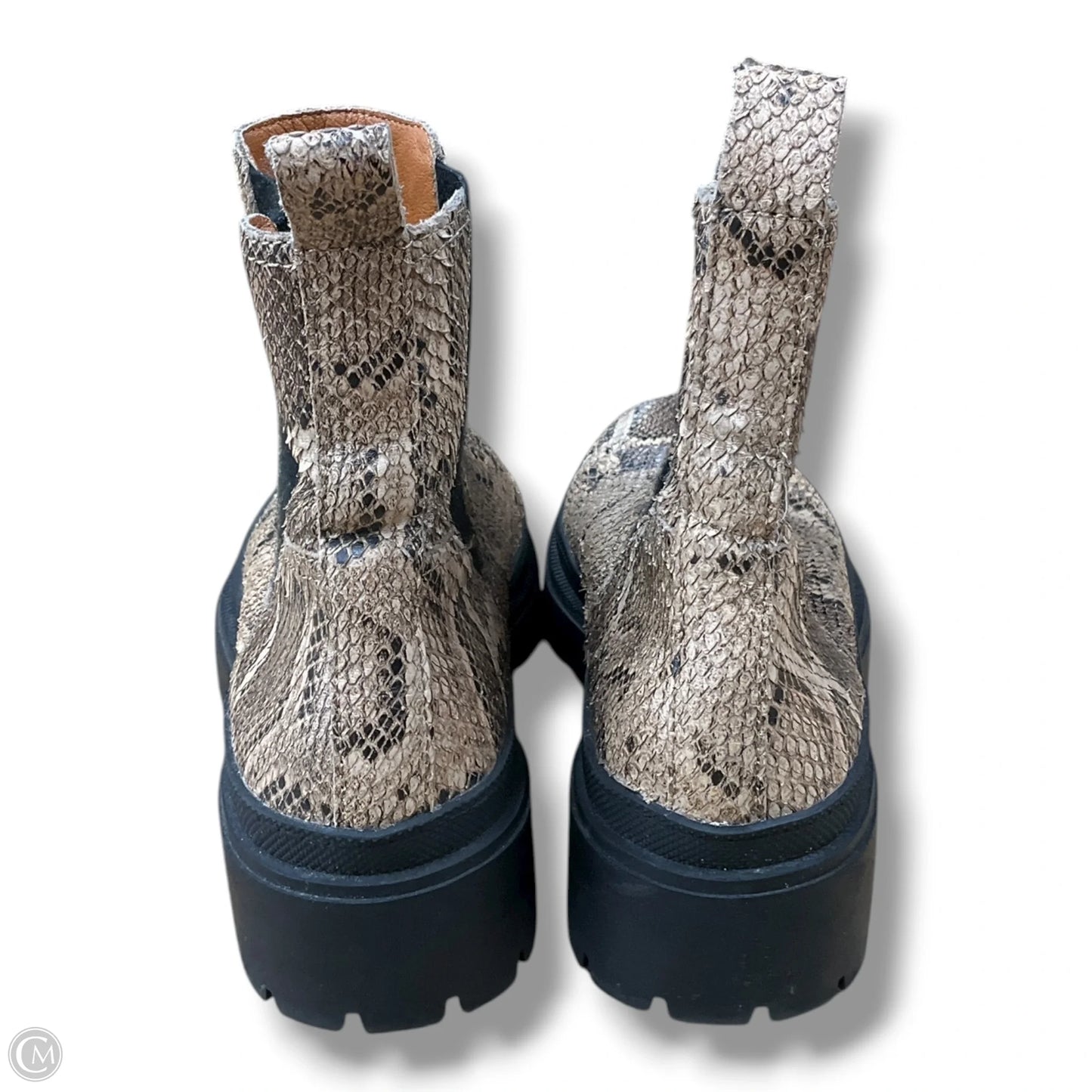 Boots Ankle Heels By Lucky Brand In Animal Print, Size: 7.5