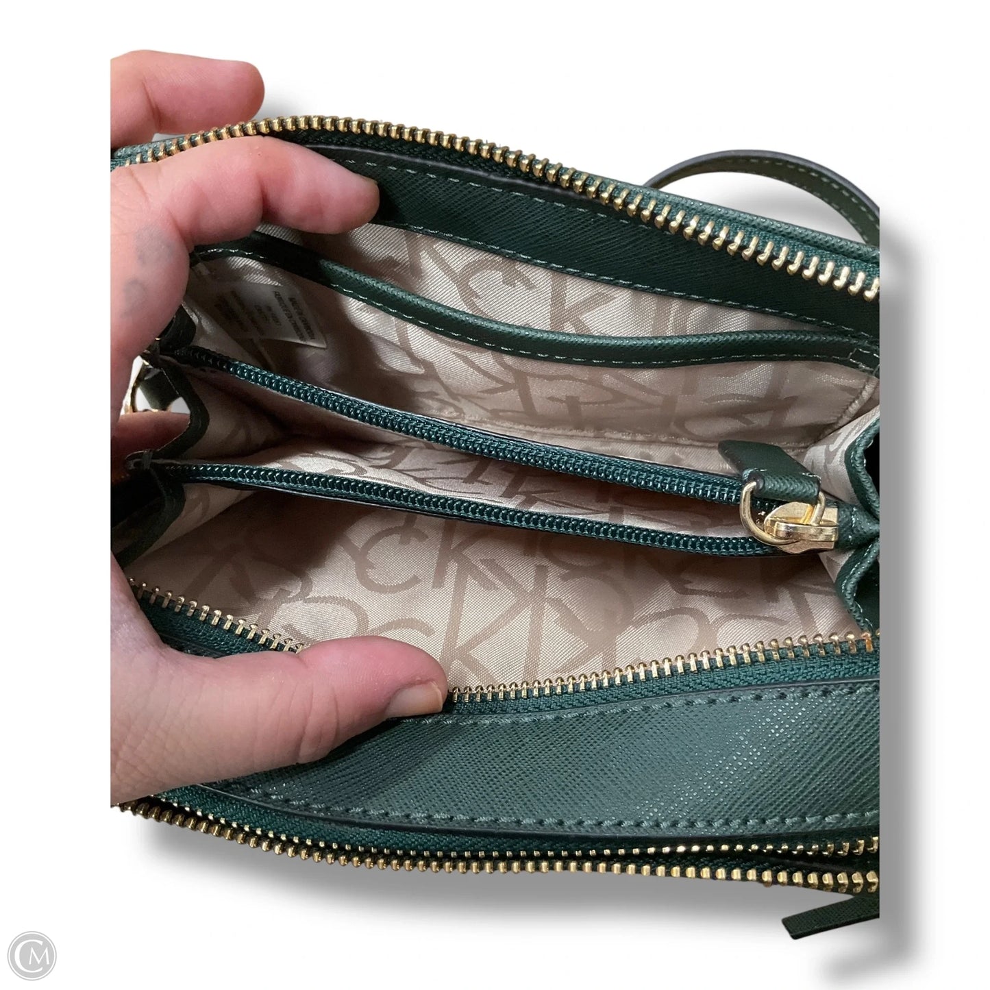 Crossbody Leather By Calvin Klein, Size: Medium