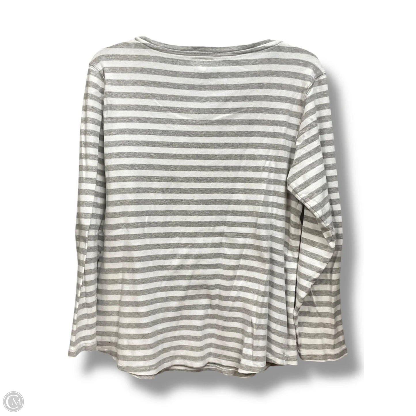 Top Long Sleeve Basic By Massini In Striped Pattern, Size: Xl