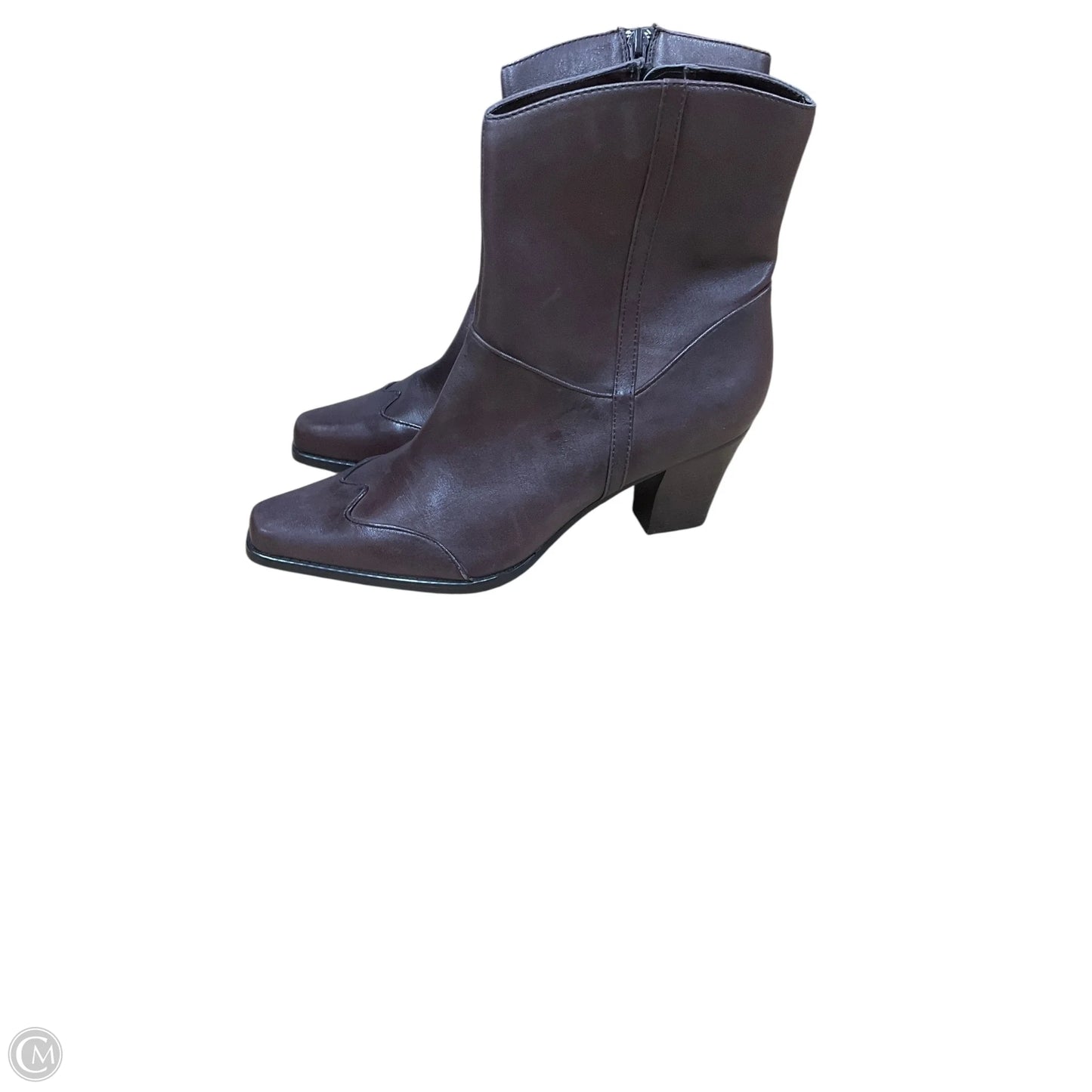 Boots Ankle Heels By Coldwater Creek In Brown, Size: 8.5