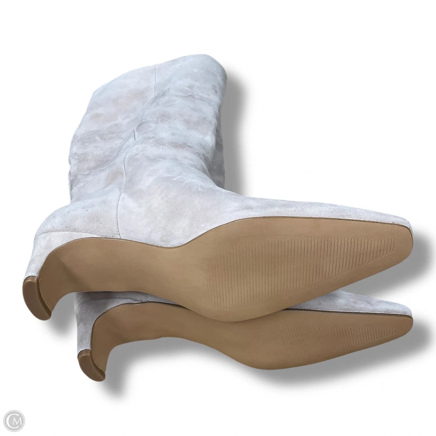 Boots Mid-calf Heels By Steve Madden In Beige, Size: 8.5