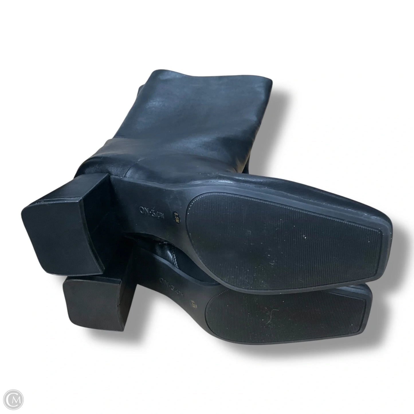 Boots Mid-calf Heels By On 34th In Black, Size: 8.5