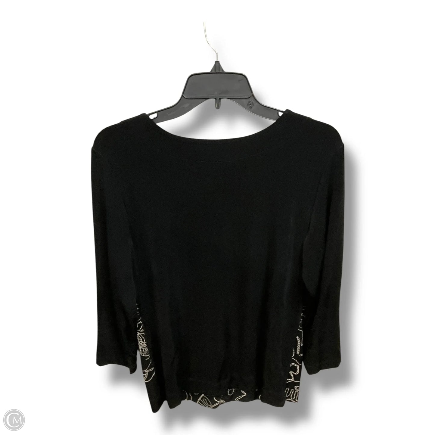 Top Long Sleeve By Chicos In Black, Size: M