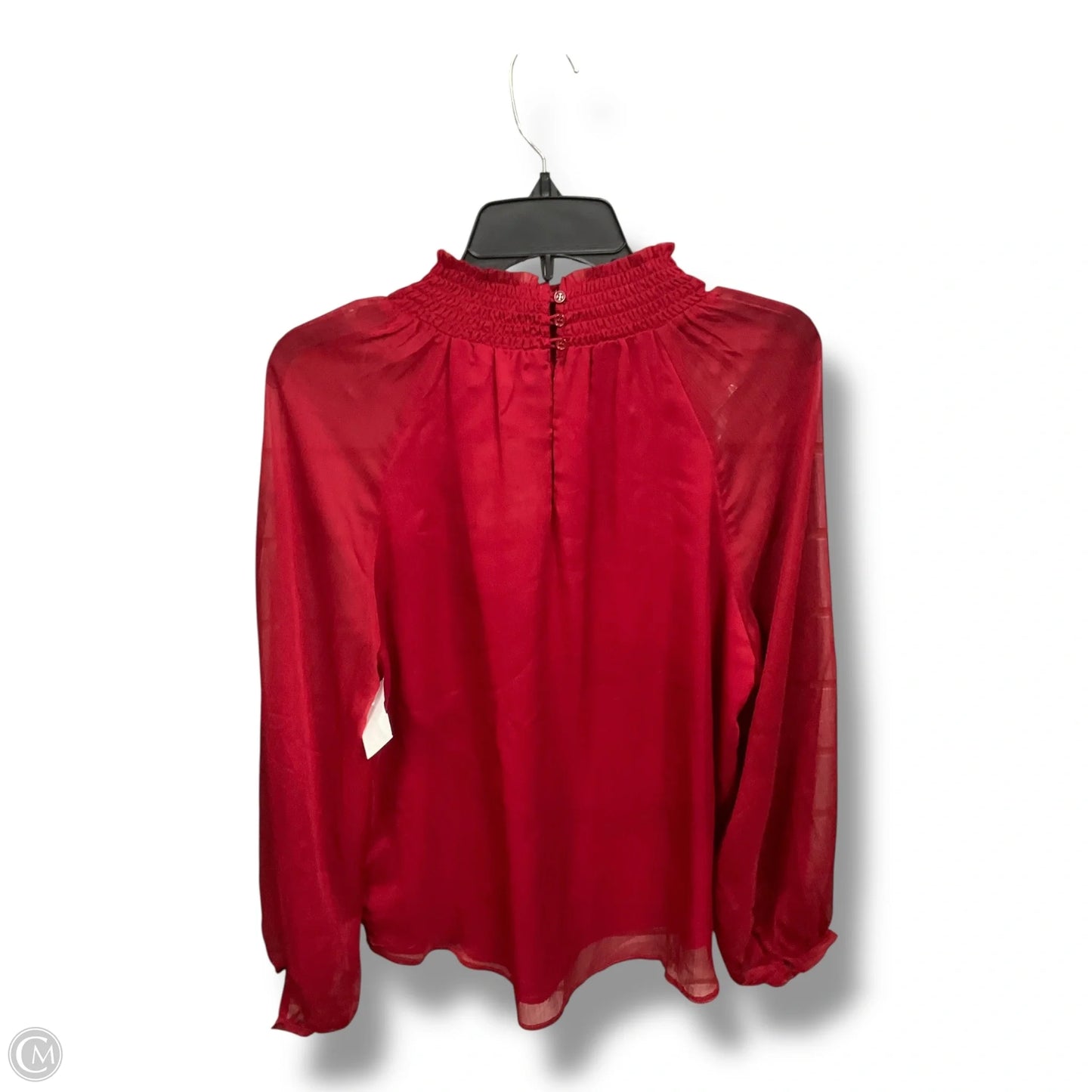 Blouse Long Sleeve By Kori America In Red, Size: M
