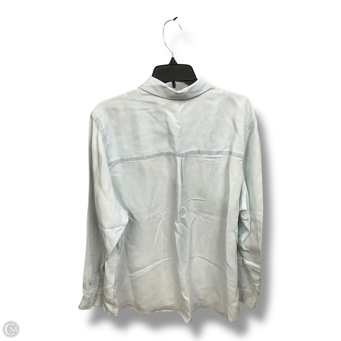 Blouse Long Sleeve By Time And Tru In Blue Denim, Size: 3x