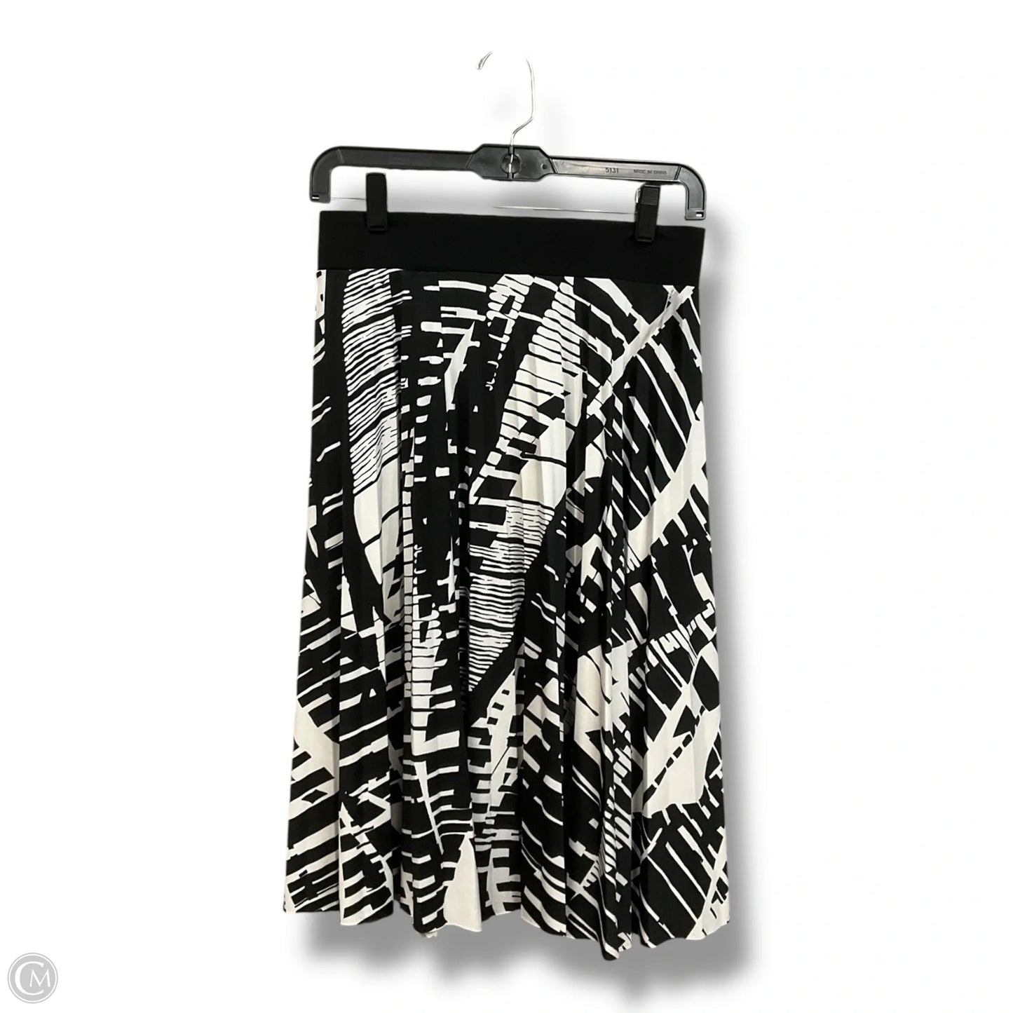 Skirt Midi By Covington In Black & White, Size: Sp