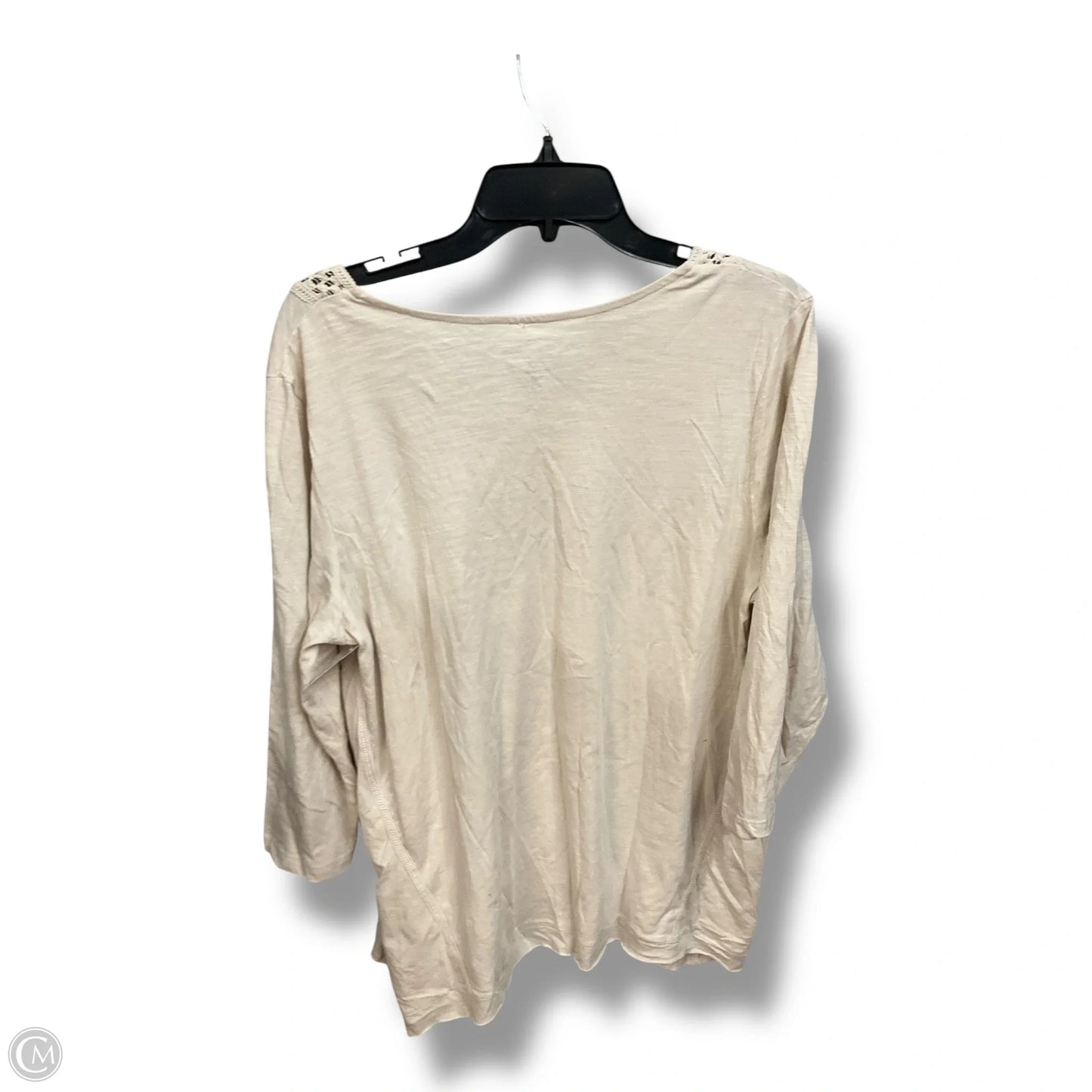 Top 3/4 Sleeve Basic By Chicos In Beige, Size: L