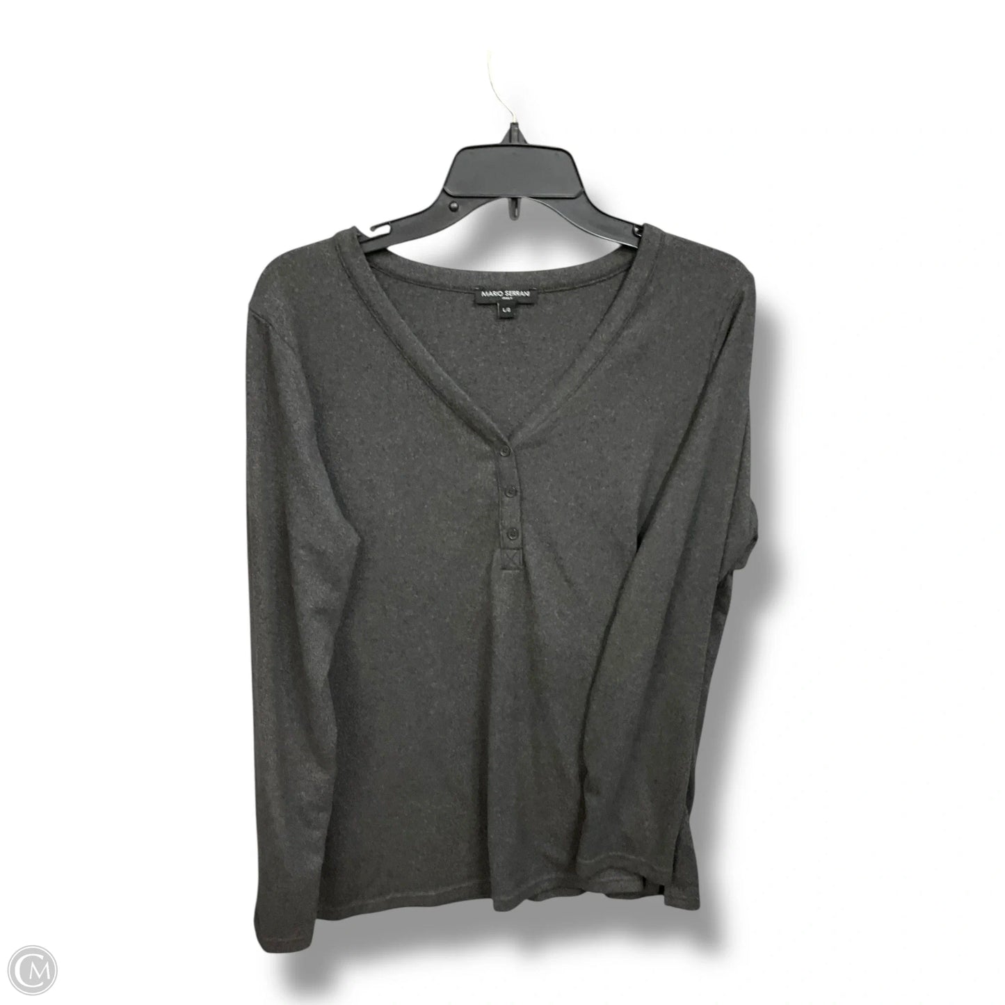 Top Long Sleeve Basic By Mario Serrani In Grey, Size: L