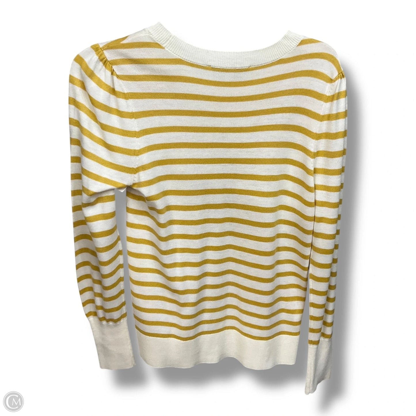 Top Long Sleeve By Loft In Striped Pattern, Size: M