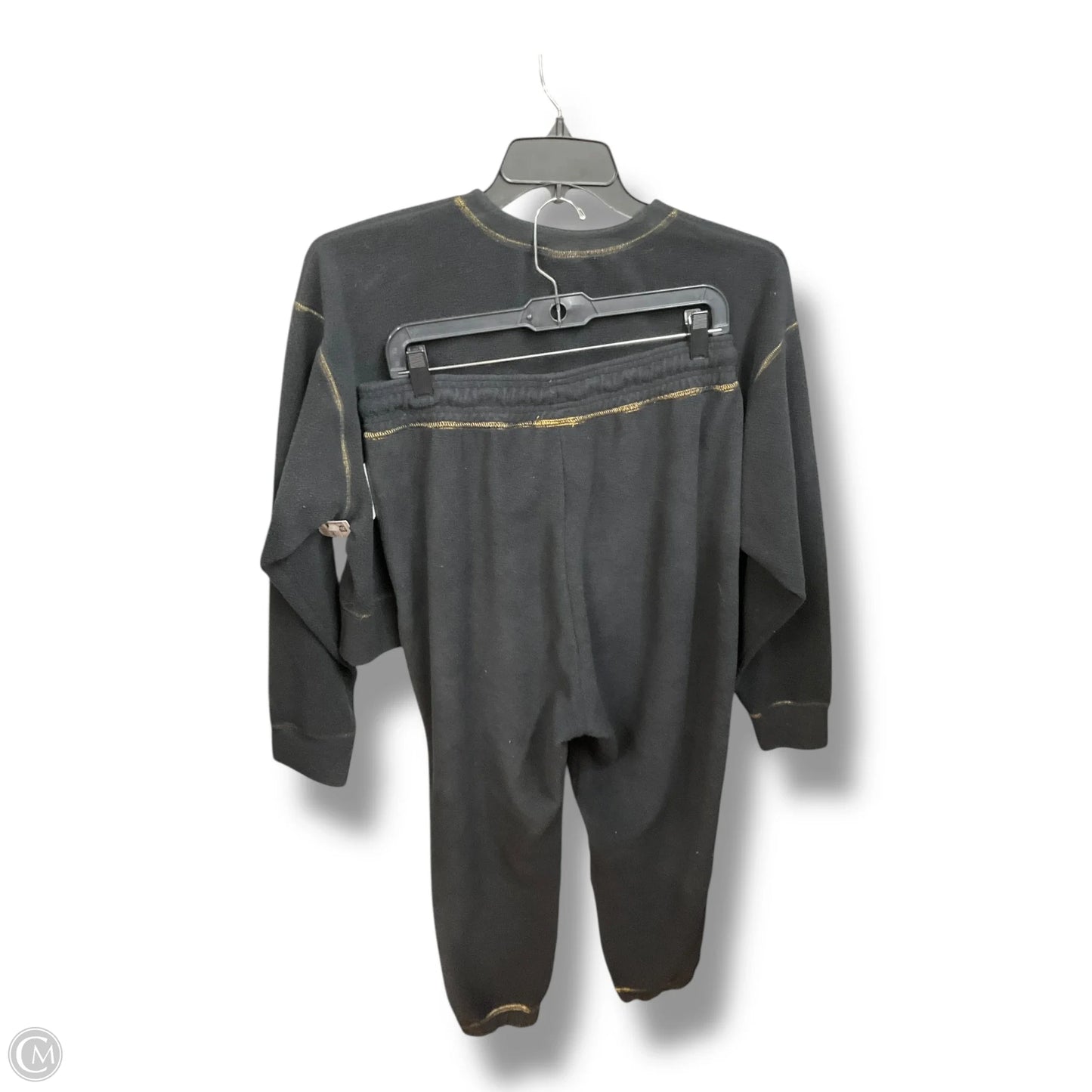 Athletic Pants 2pc By Nike Apparel In Black & Gold, Size: L