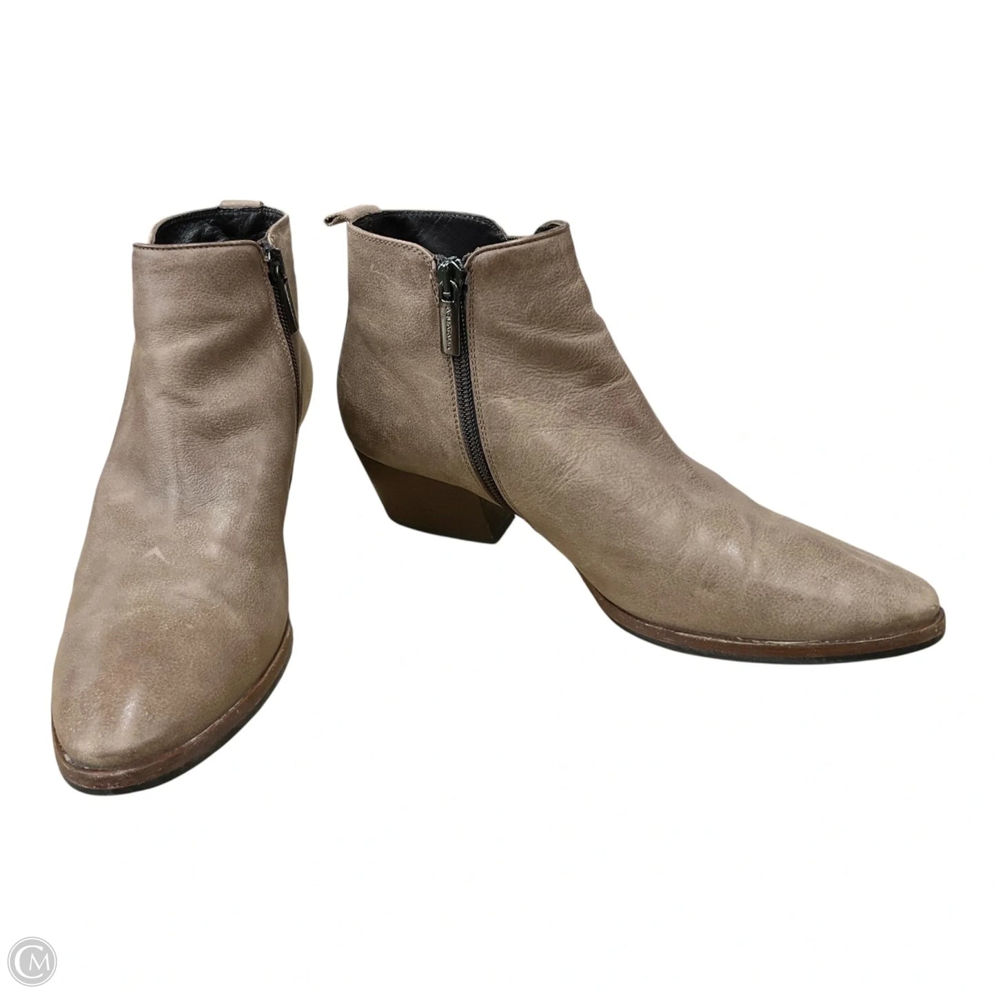 Boots Ankle Heels By Clothes Mentor In Brown, Size: 8.5