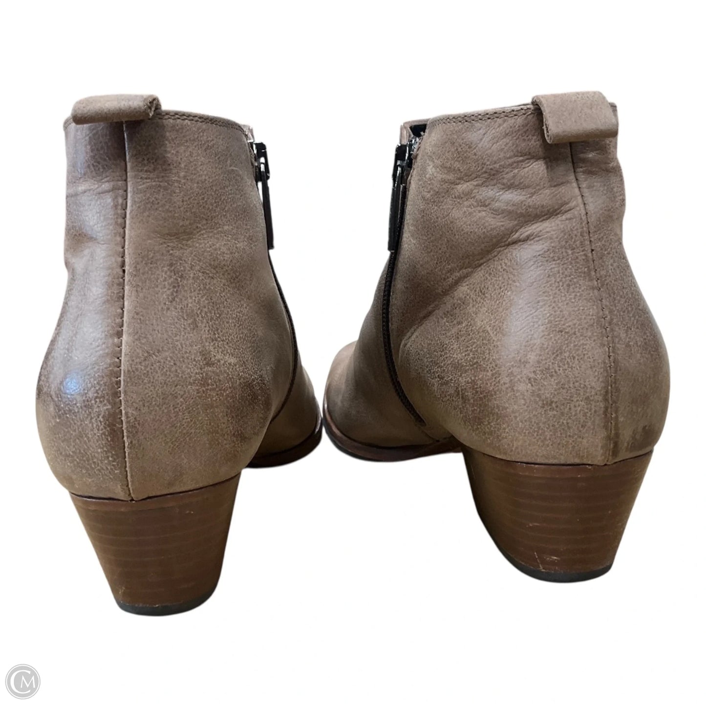 Boots Ankle Heels By Clothes Mentor In Brown, Size: 8.5