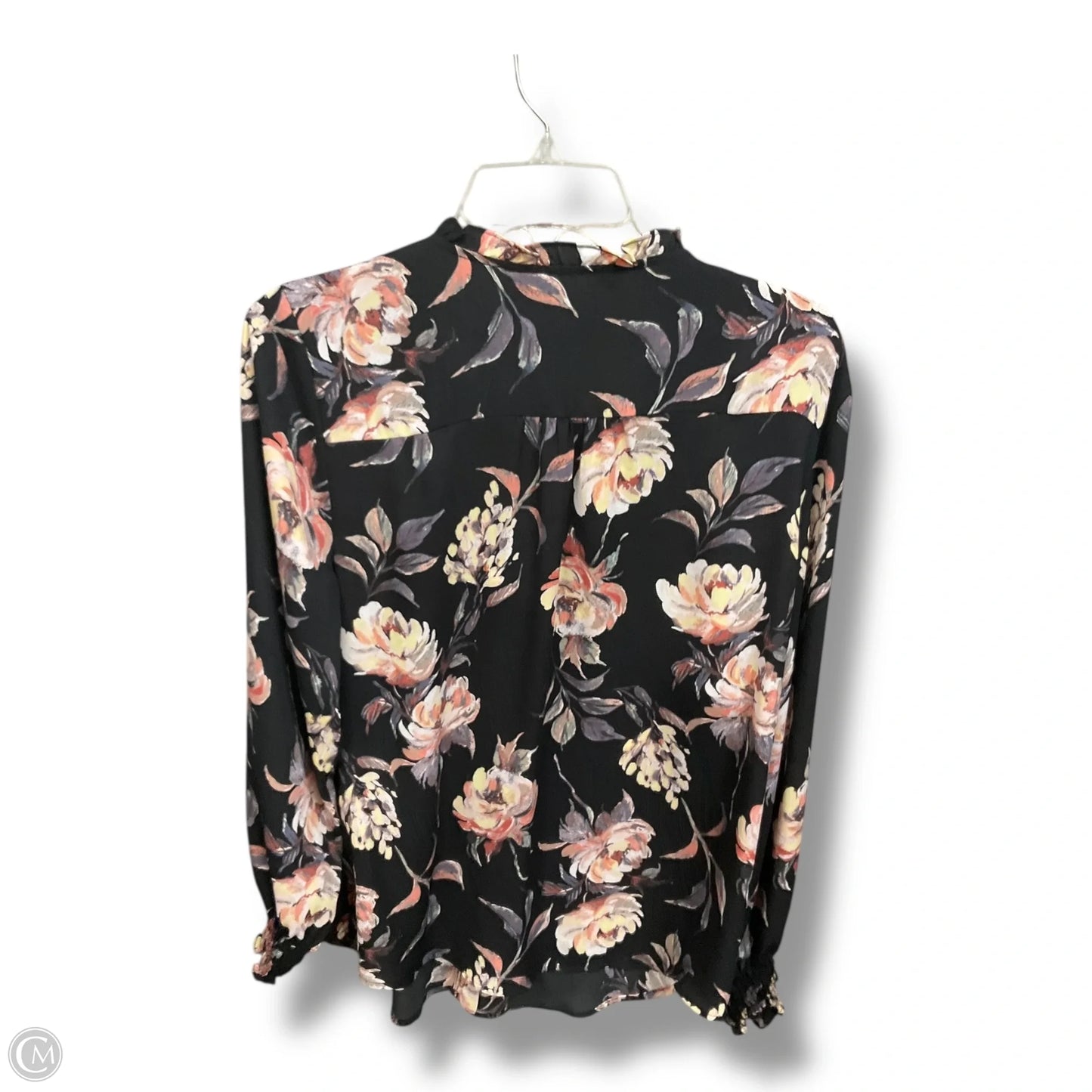 Blouse Long Sleeve By Maurices In Floral Print, Size: L