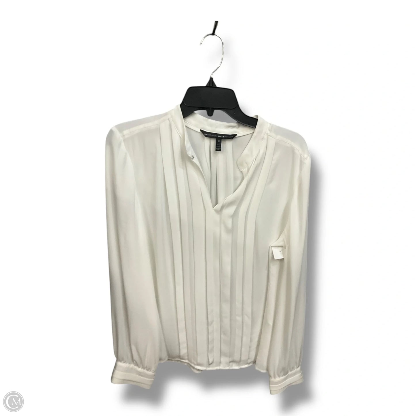 Blouse Long Sleeve By White House Black Market In White, Size: L